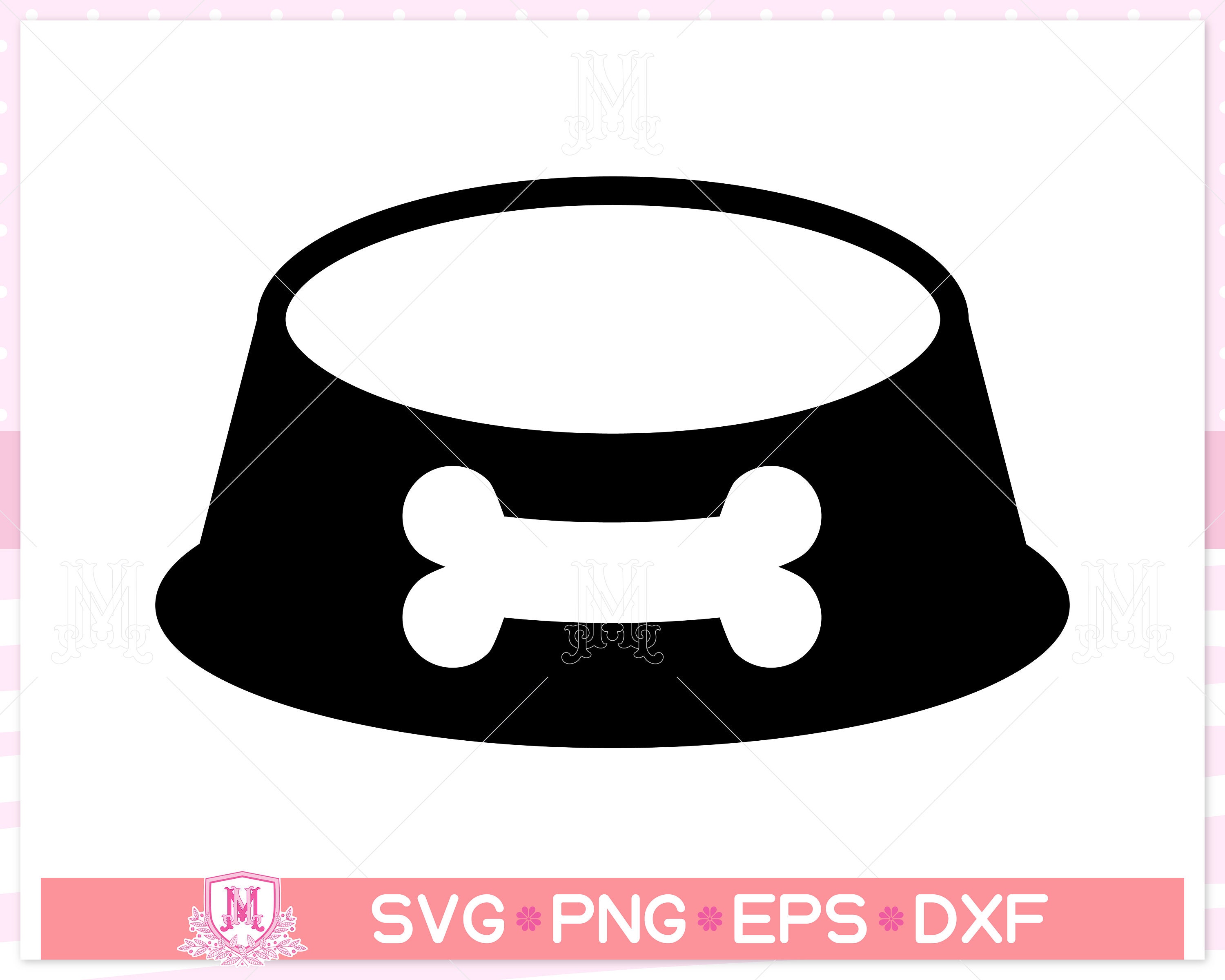 Dog Bowl Svg File, Cat Bowl Svg, Pet Food Bowl Svg, Animal Svg, Pet