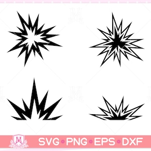 Könnte beinhalten: Vier schwarze und weiße Sternformen. Die Sternformen sind in verschiedenen Größen und Ausrichtungen. Die Sternformen sind auf weißem Hintergrund.