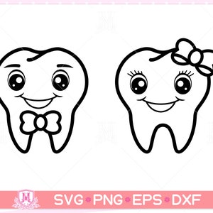 Tooth svg file, tooth svg, teeth svg, dental svg, dentist svg, tooth fairy svg, cartoon,  Instant Digital download svg/png/eps/dxf files.