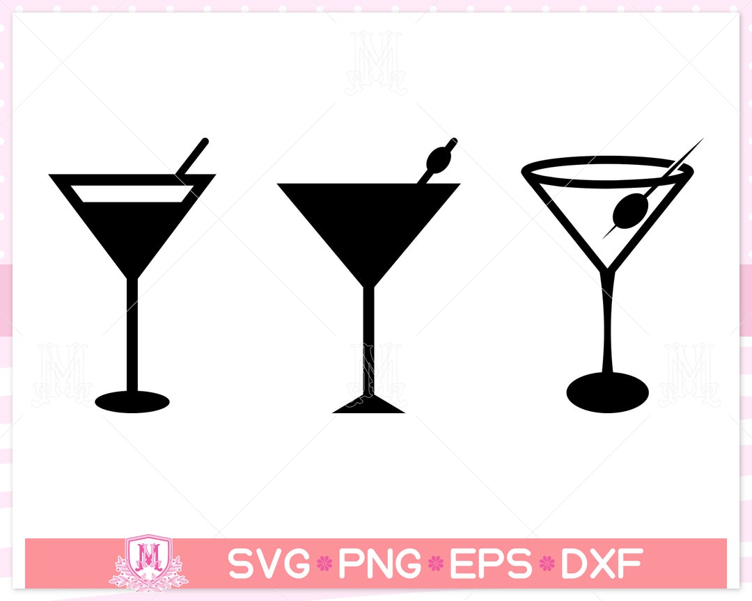 Martini Glass Svg File, Martini Svg, Glass Svg, Party Svg, Martini