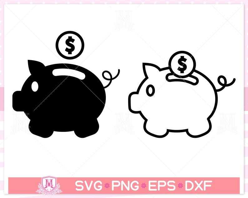Piggy Svg File Piggy Bank Svg Money Box Svg Save Money Svg - Etsy