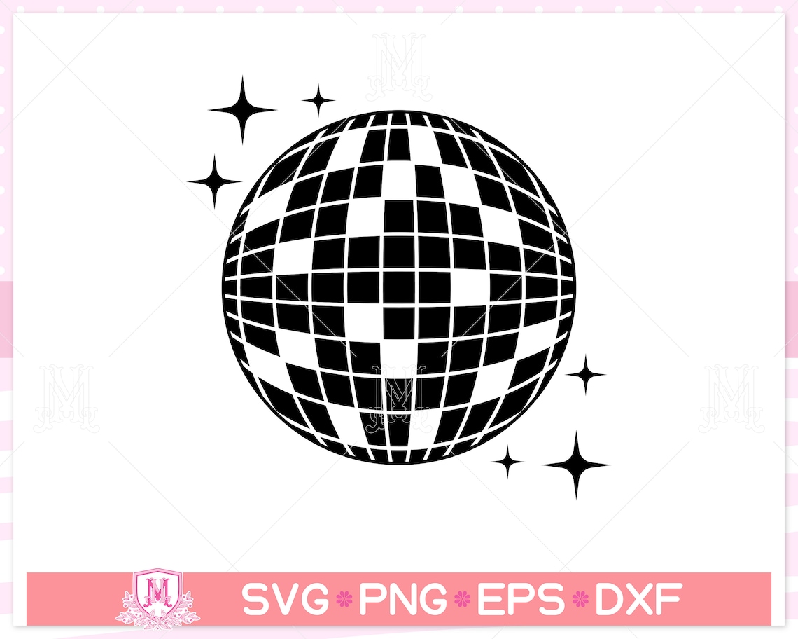 Disco Ball Svg File Discoball Svg Party Svg Dance Funny Etsy