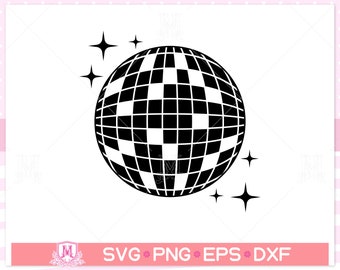 Disco ball svg file, Discoball svg, Party svg, dance, funny, disco, ball, Instant Digital download svg/png/eps/dxf files.