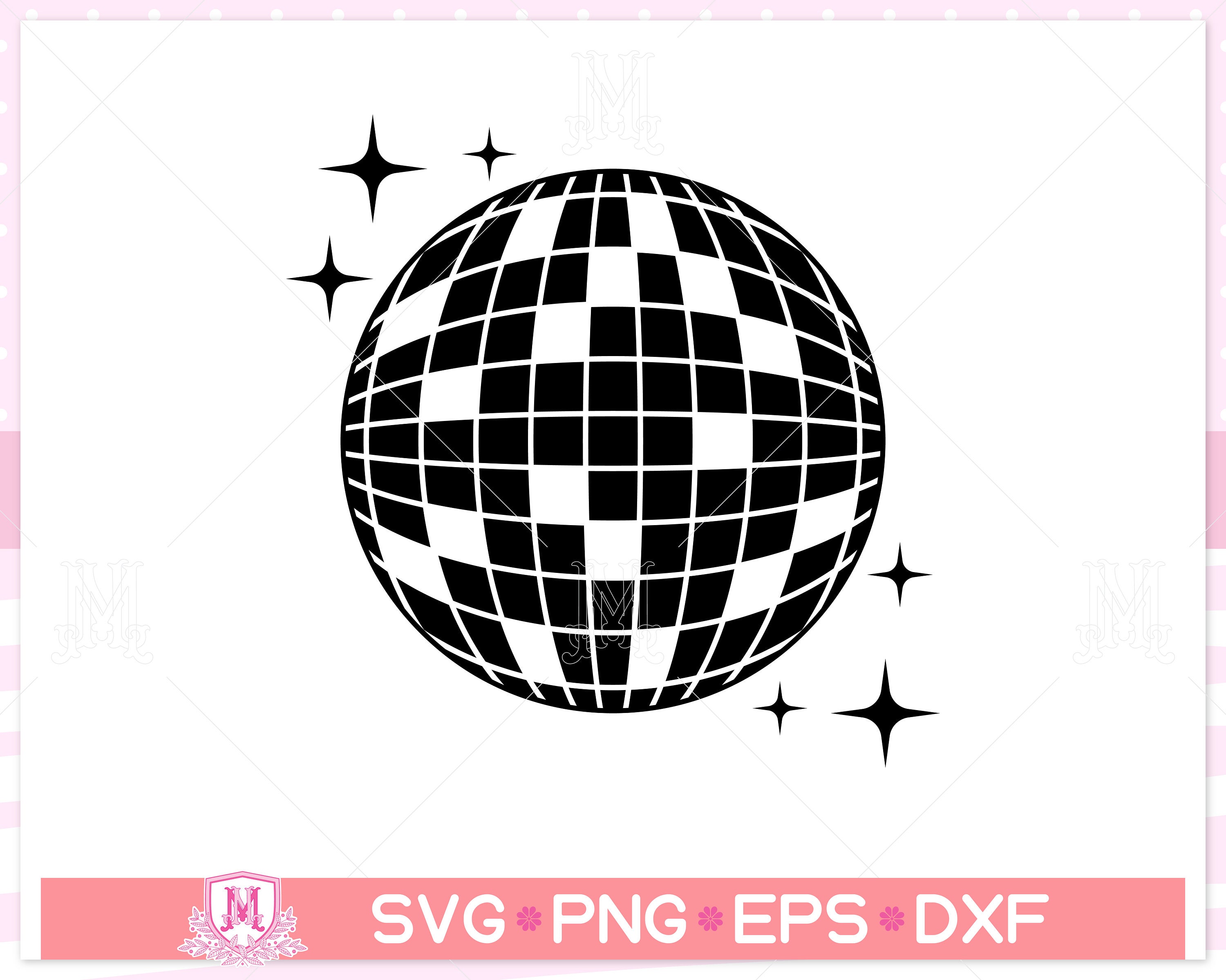 Disco Ball Svg File, Discoball Svg, Party Svg, Dance, Funny