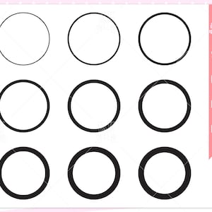 Circle frame svg file, circle svg, sketch circle svg, name frame, geometric svg, Instant Digital download svg/png/eps/dxf files.