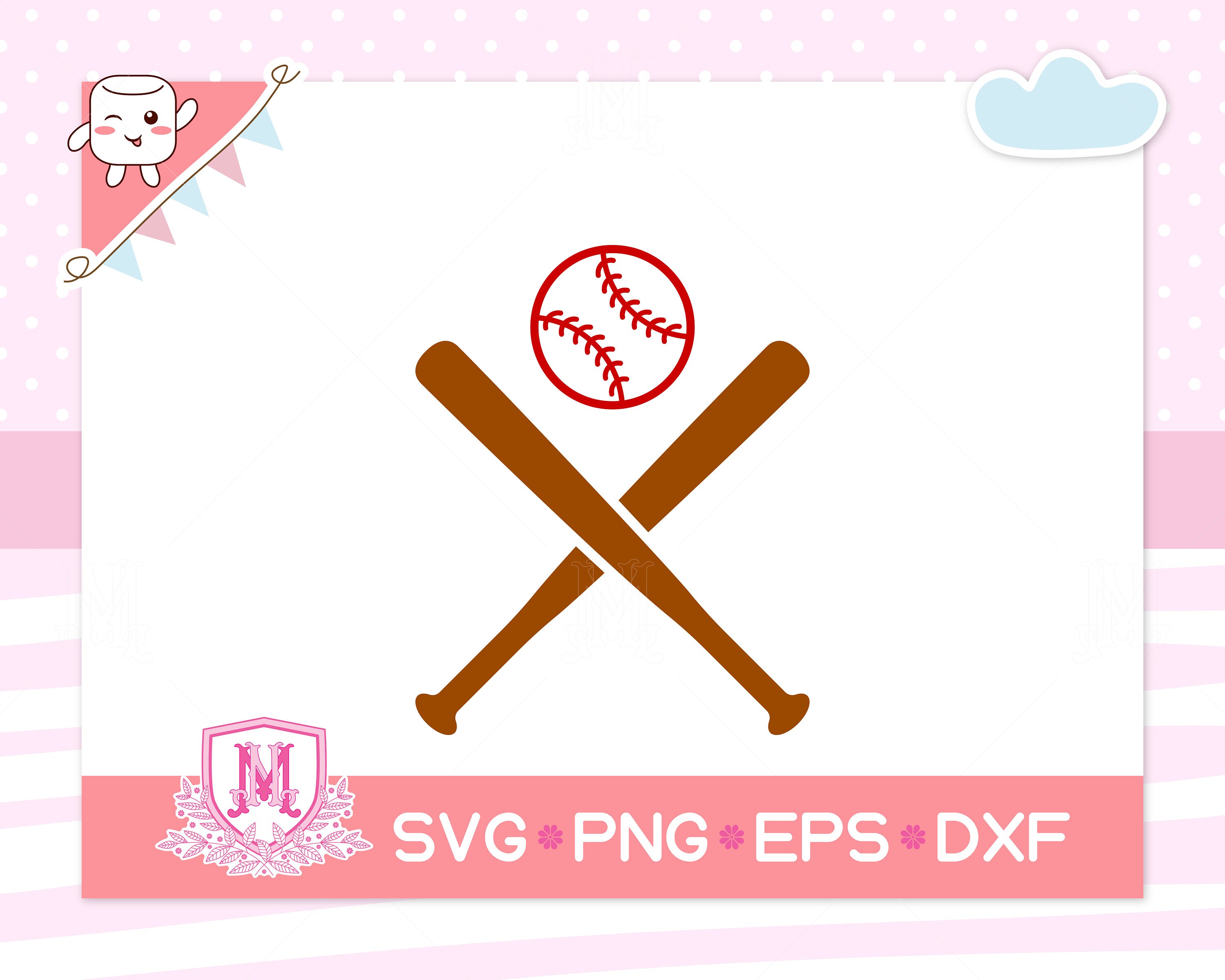 Baseball svg file softball svg bats svg logo sport Etsy