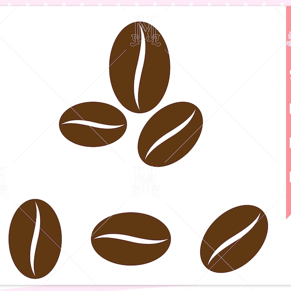 Coffee bean svg file, coffee bean svg, coffee svg, bean svg, coffee bean, coffee, caffeine, Instant Digital download svg/png/eps/dxf files.