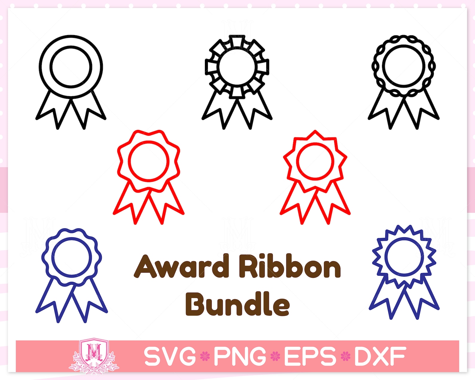 Award ribbon svg file prize svg trophy svg medal svg Etsy