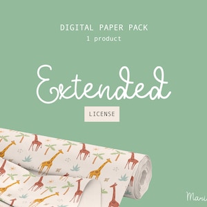 Extended license for Digital paper pack 1 Product Unlimited Commercial License by MariArto