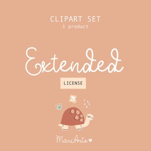 Extended license for 1 Clipart set Commercial License by MariArto