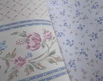 Floral shabby chic wallpaper samples