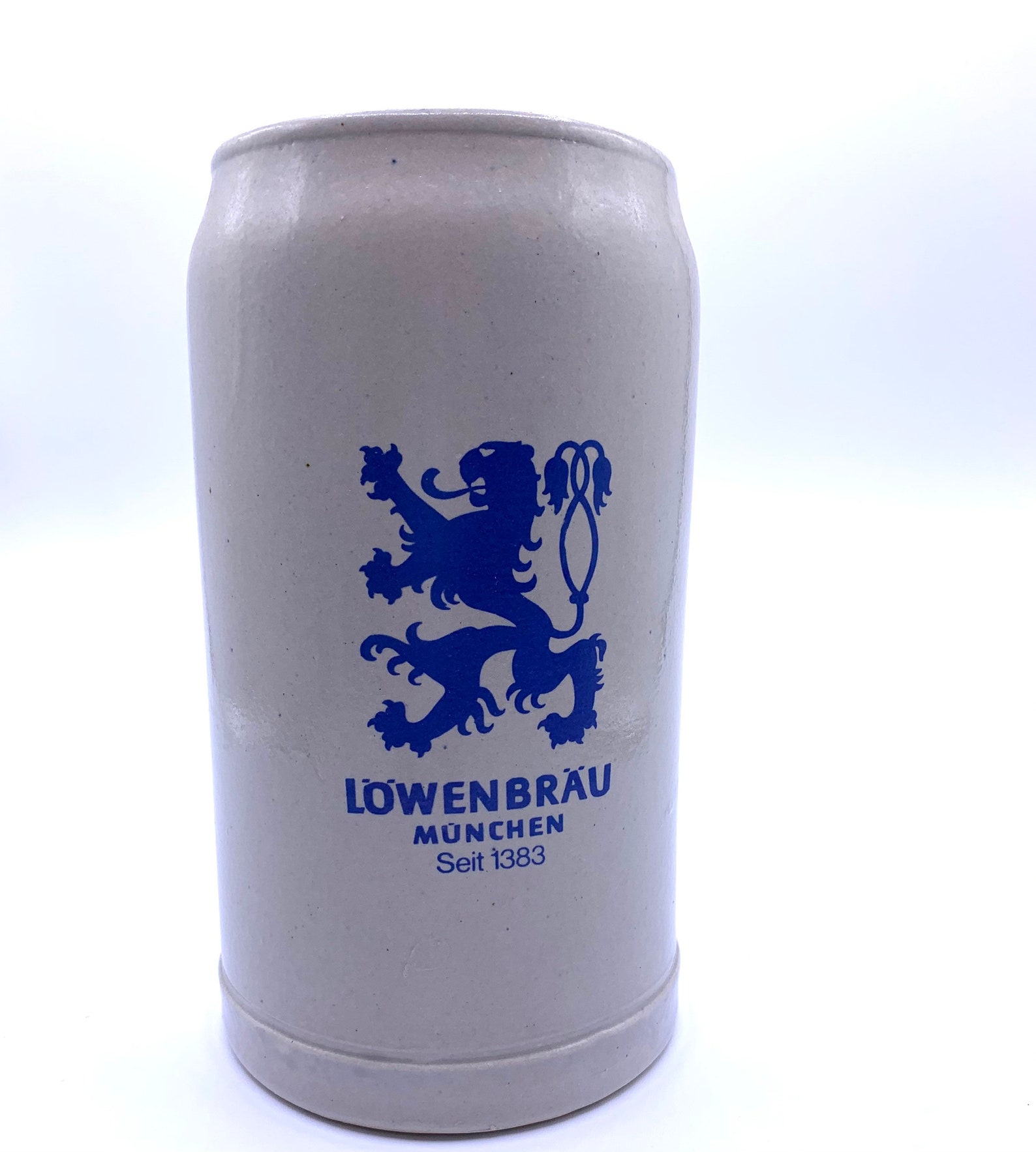 Vintage Lowenbrau Munchen 1L stoneware salt glaze beer stein Etsy