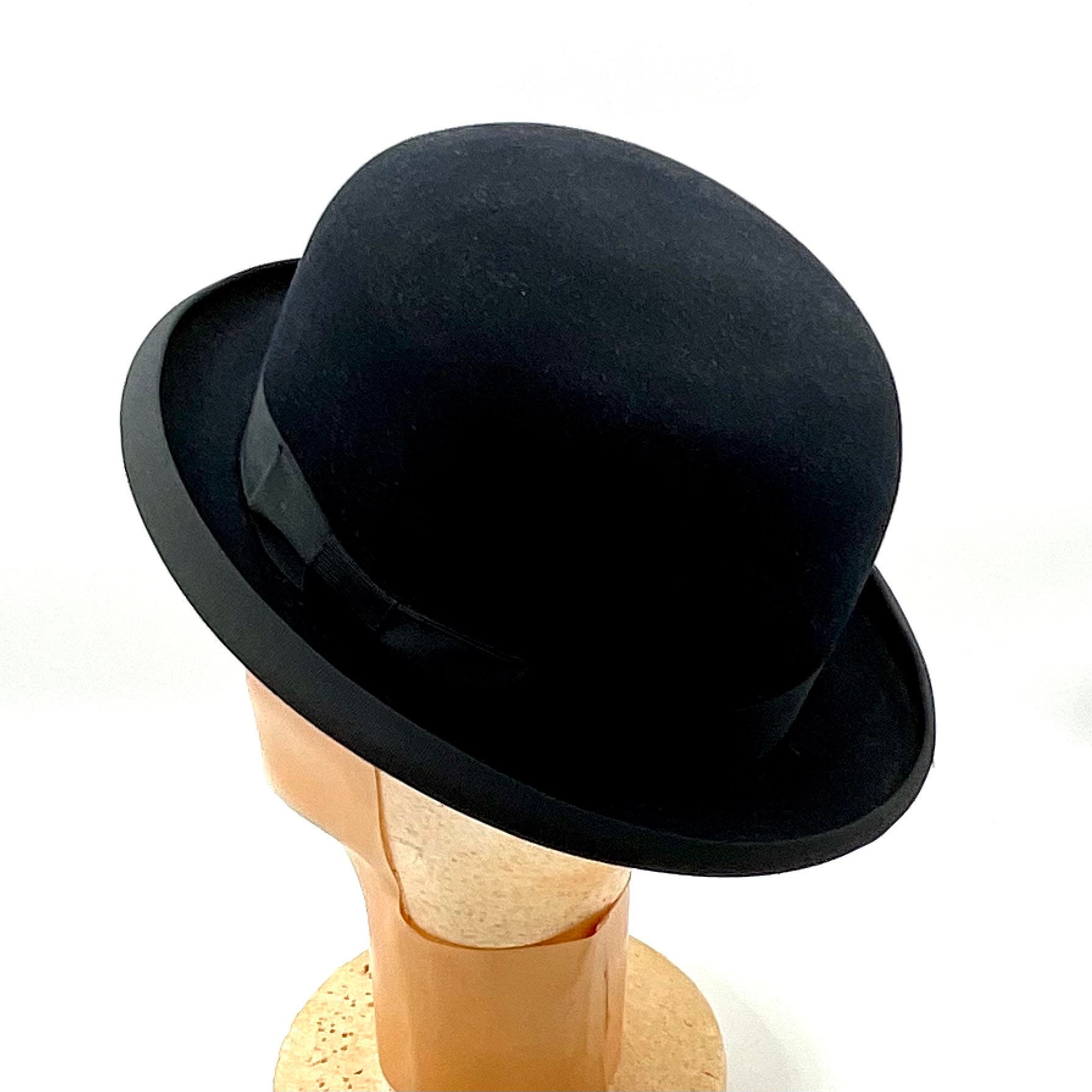 Stetson Derby, Youngs New York, Black Fur Felt Bowler, Hat Size 6