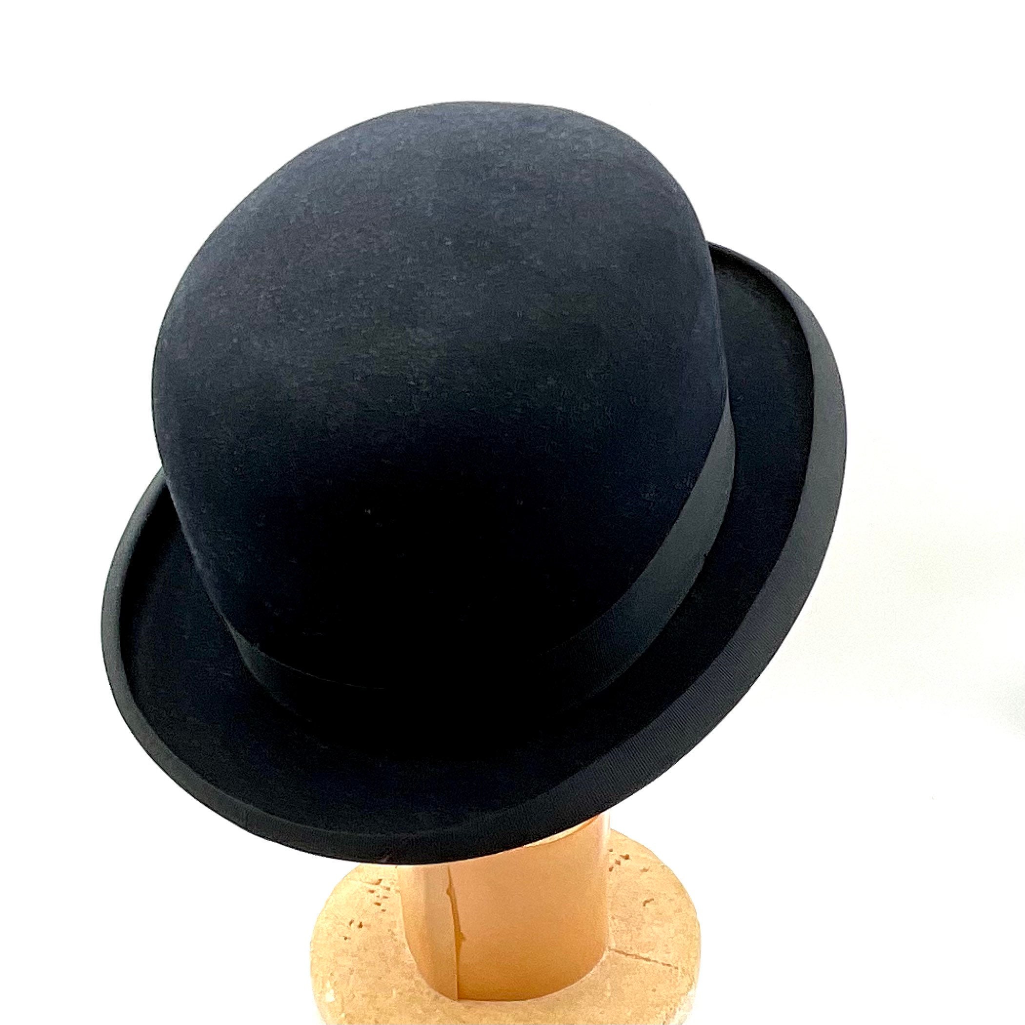 Stetson Derby, Youngs New York, Black Fur Felt Bowler, Hat Size 6