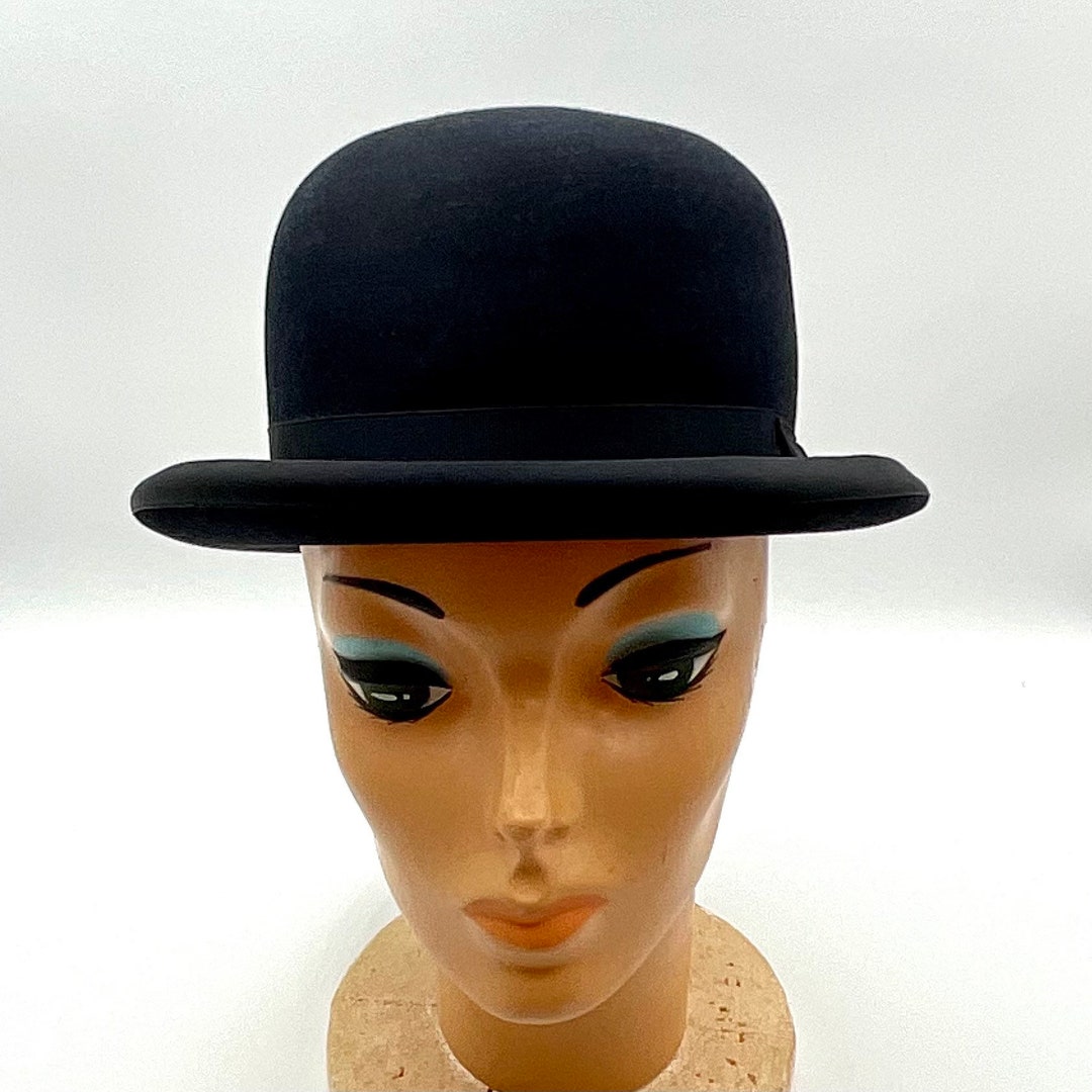 Stetson Derby Youngs New York Black Fur Felt Bowler Hat Etsy