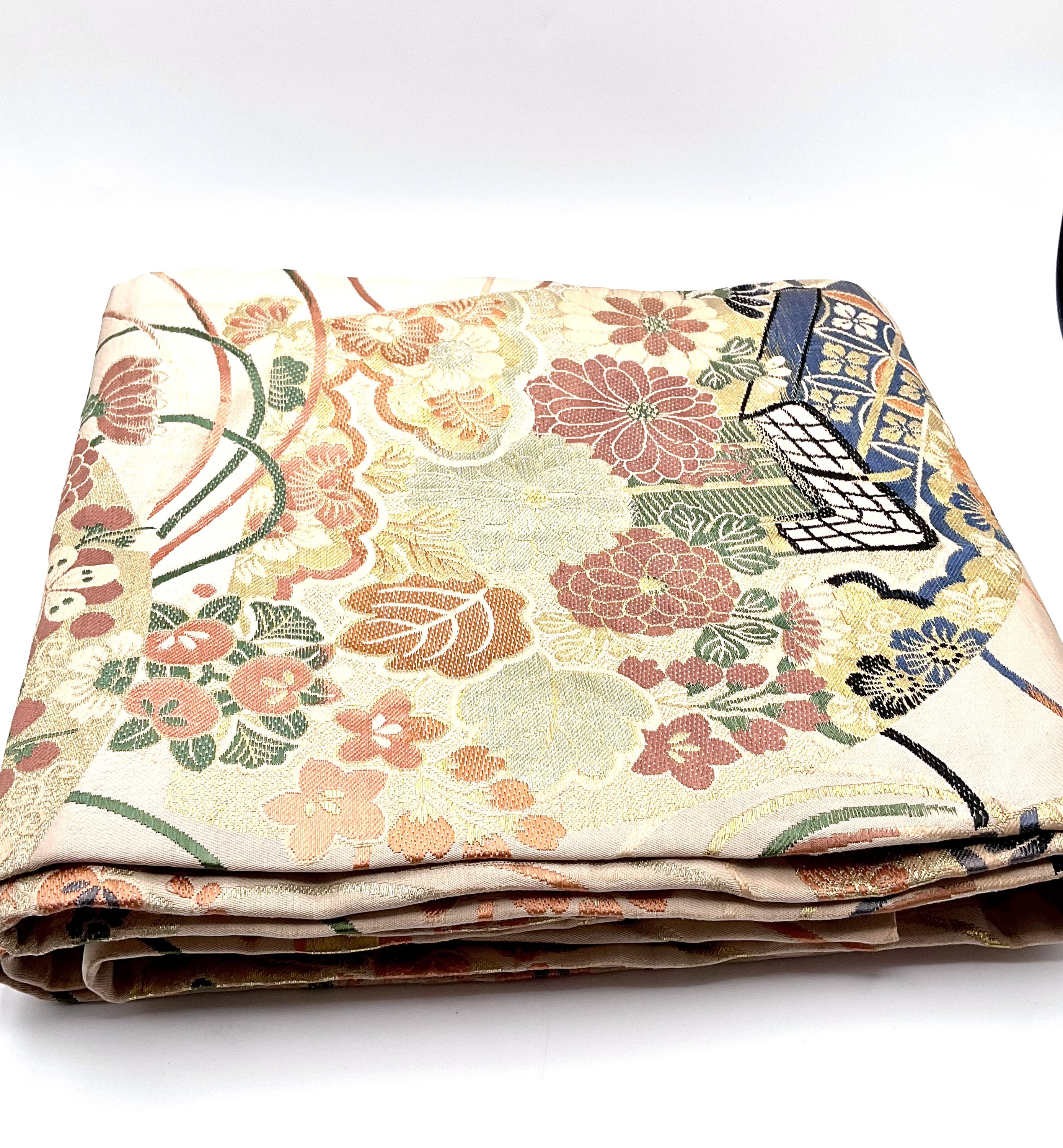 Akinobu Kashimura様 Vintage Silk Maru Obi, Chrysanthemum Floral Kimono Sash, Japan - Etsy