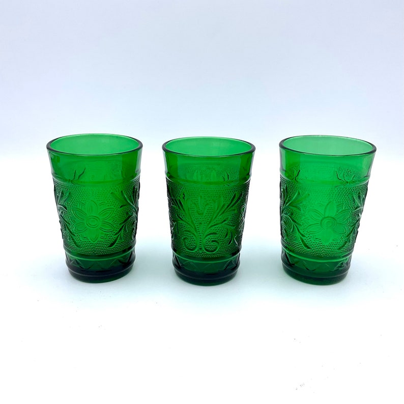 Anchor Hocking Sandwich Glass Forest Green Vintage Etsy