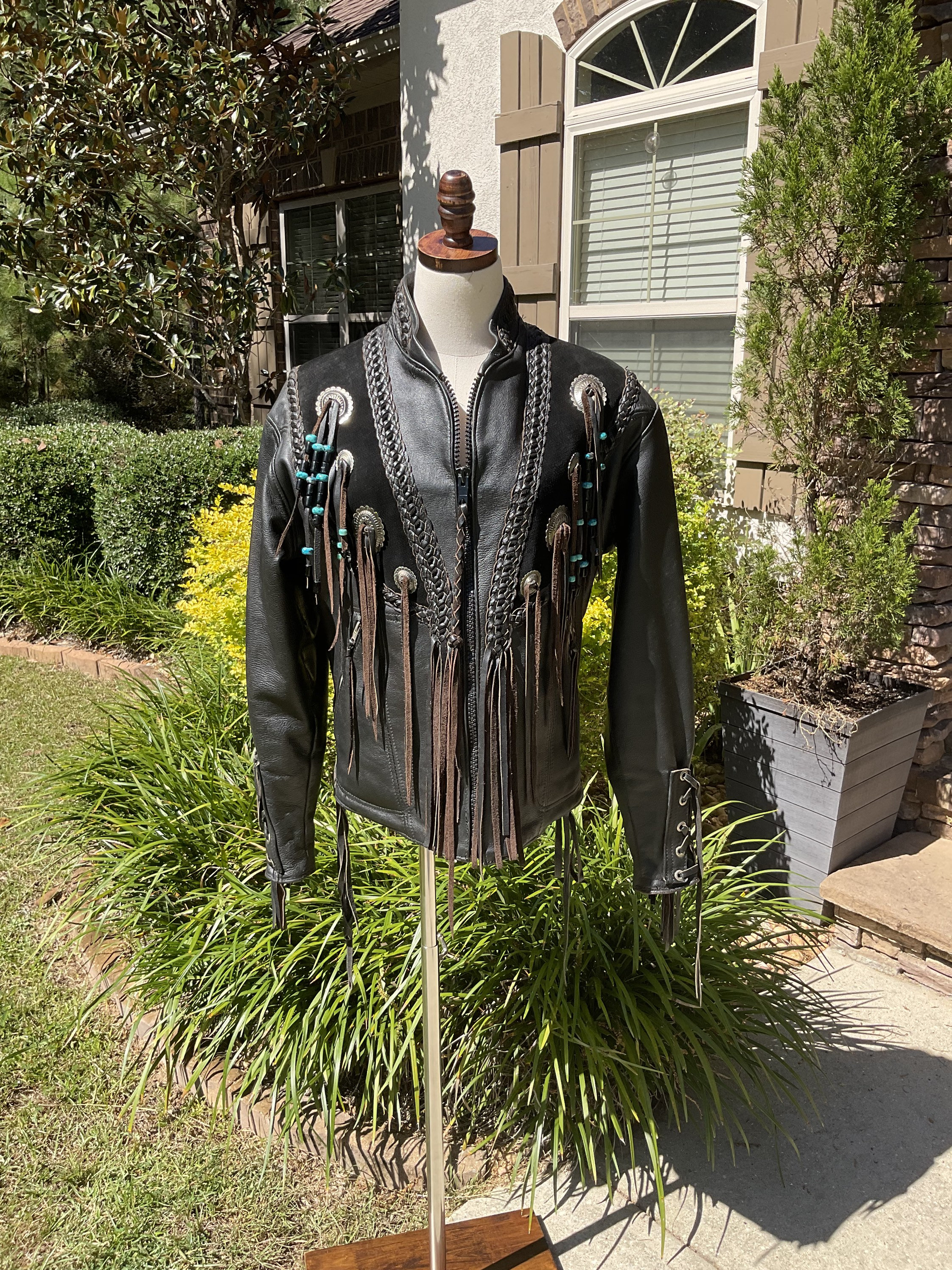 Leather Fringe Jacket Men Vintage - Etsy