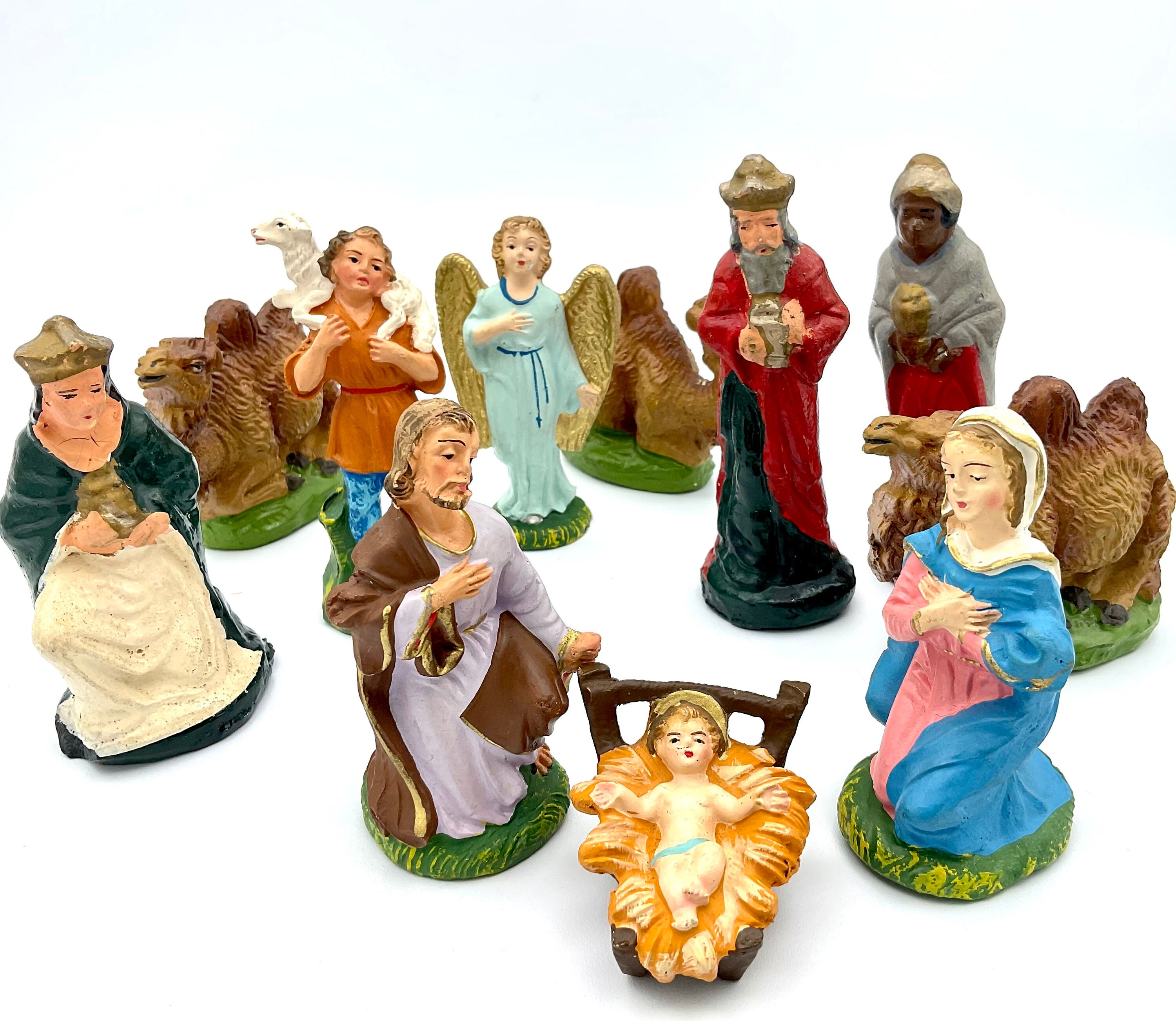 Chalkware Nativity for sale Only 4 left at 60