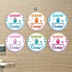 Custom Cruise Magnet - Round Customizable Awesome Cruise MAGNET for Magnetic Cruise Doors - Several Colors Available - Custom