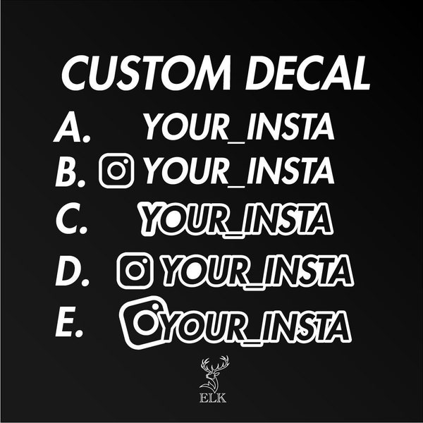 Custom Vinyl Decal Social Media Etsy