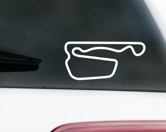 Any Custom Race Track Vinyl Decal, Track Racetrack Outline Shape Sticker (Perfect for Helmet, Car, Truck, Laptop, Computer, ETC.)