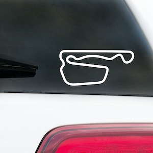 Any Custom Race Track Vinyl Decal, Track Racetrack Outline Shape Sticker (Perfect for Helmet, Car, Truck, Laptop, Computer, ETC.)