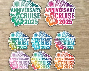 Anniversary Cruise 2025 Magnet: Colorful Cabin Door Decor