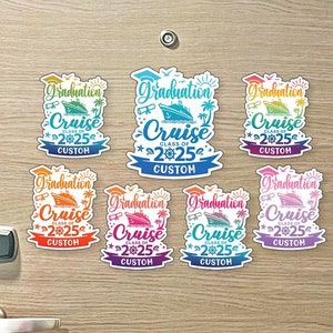 Custom Graduation Cruise Class of 2024 / 2025 - High School, University - Cruise MAGNET for Cruise Door - Several Colors Available