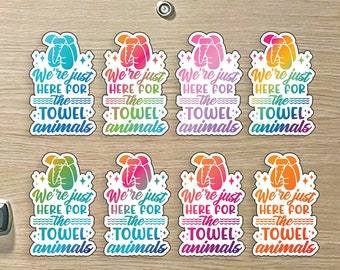 Towel Animals Cruise Door Magnet: Colorful Cabin Decor