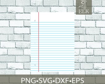 pics Notebook Lines Svg notebook paper svg etsy
