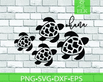 Turtles svg, Turtle svg, Ohana svg, Hawaii Water Ocean Sea Wave Cute Art Simple Pattern SVG (svg, dxf, eps, png)