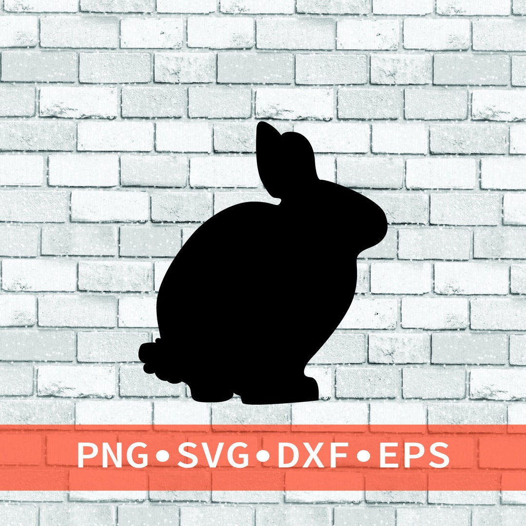 Rabbit Bunny Easter Silhouette SVG svg, Dxf, Eps, Png Cut File for ...