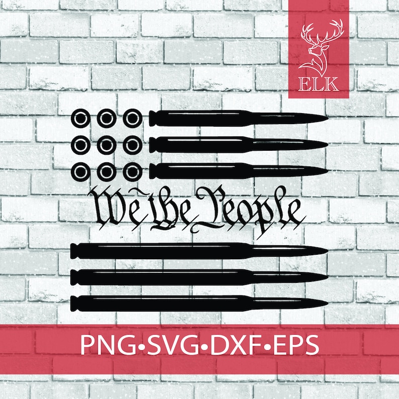 We the People Svg United States of America Flag of Bullets - Etsy UK