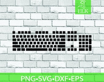 Keyboard svg, Computer Peripheal Hardware SVG (svg, dxf, eps, png) Cut File for Cricut, Silhouette, etc. Commercial Use