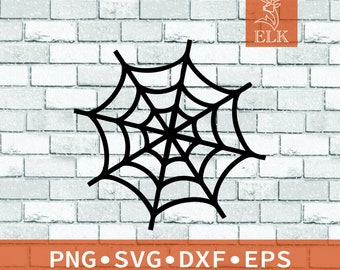 Spider Web - Simple Spiderweb Halloween Spooky Fall SVG (svg, dxf, eps, png) Cortar archivo para Cricut, Silhouette, etc. Uso comercial