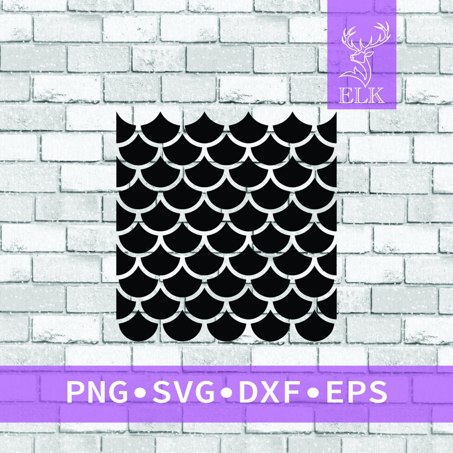 Download Mermaid Scales Pattern Vector Shape Clipart SVG svg dxf | Etsy