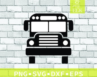 School Bus SVG, Front View Clipart Public Transportation Teacher Students Line Paper School svg, arts and craft SVG (svg, dxf, eps, png)