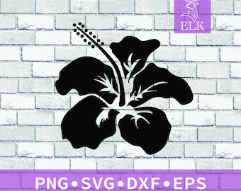 Hibiscus Flower SVG, Hawaiian Flower Svg, Aloha Flower Clipart, Digital ...