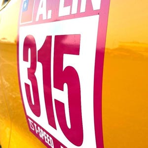 MAGNET Custom Track Autocross Race Car Number Plate - Reusable 1x Piece ...