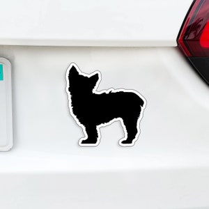 Custom ANY Dog Silhouette Black and White MAGNET (Pick ANY Dog) Perfect for Car, Truck, Fridge,  White Board or Lockers 4&quot;
