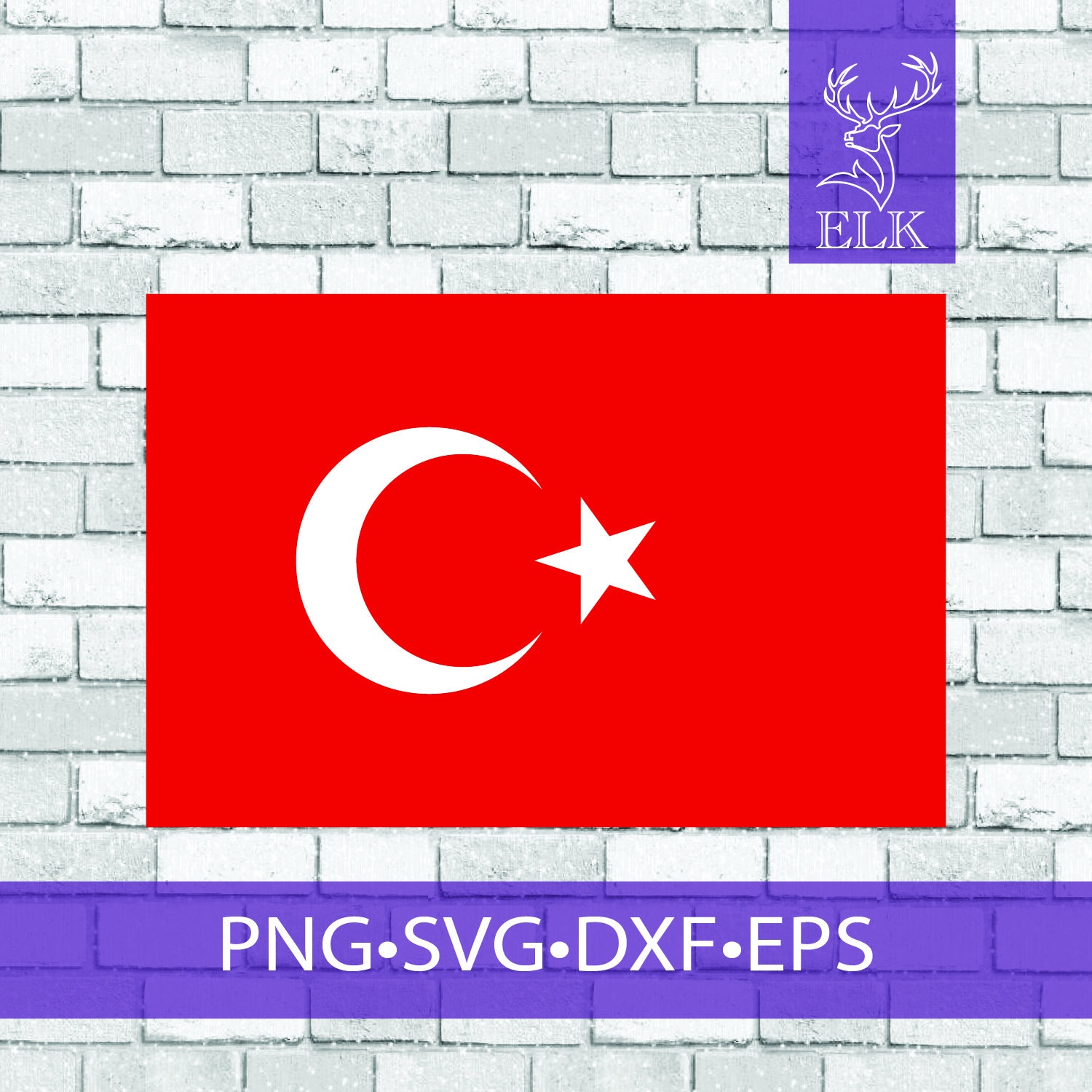 Turkey flag svg Turkish flag svg svg dxf eps png Etsy