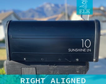 Modern Mailbox or Trash Bin Numbers Address DESIGN Mailbox