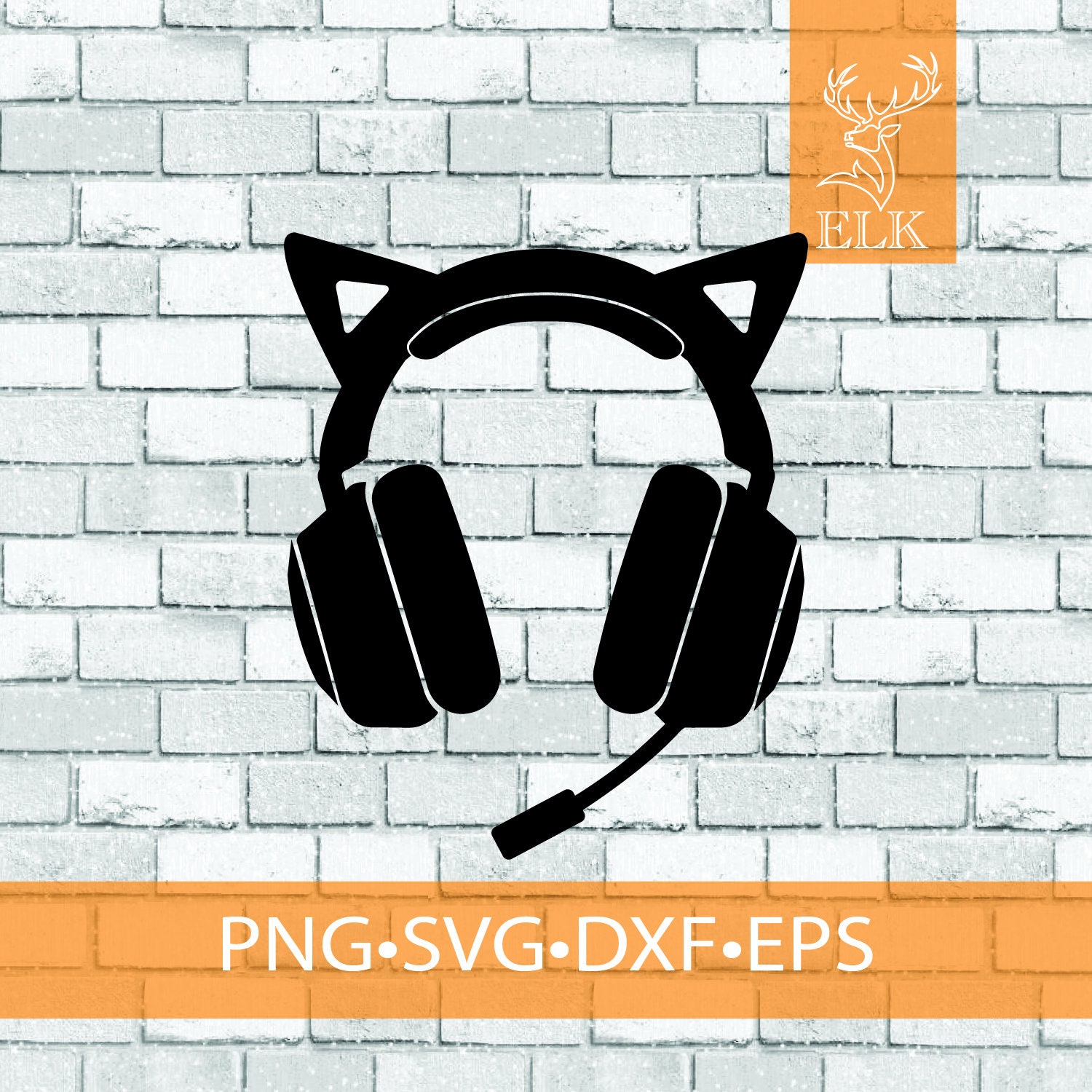 Cat Headset svg Gamer Headset svg Kitty headset svg gaming Etsy