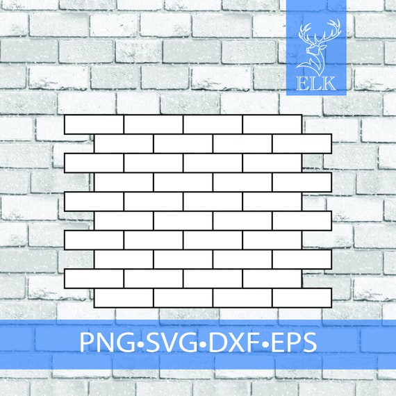 Subway Tile Pattern Seamless Outline Vector Shape Clipart SVG | Etsy