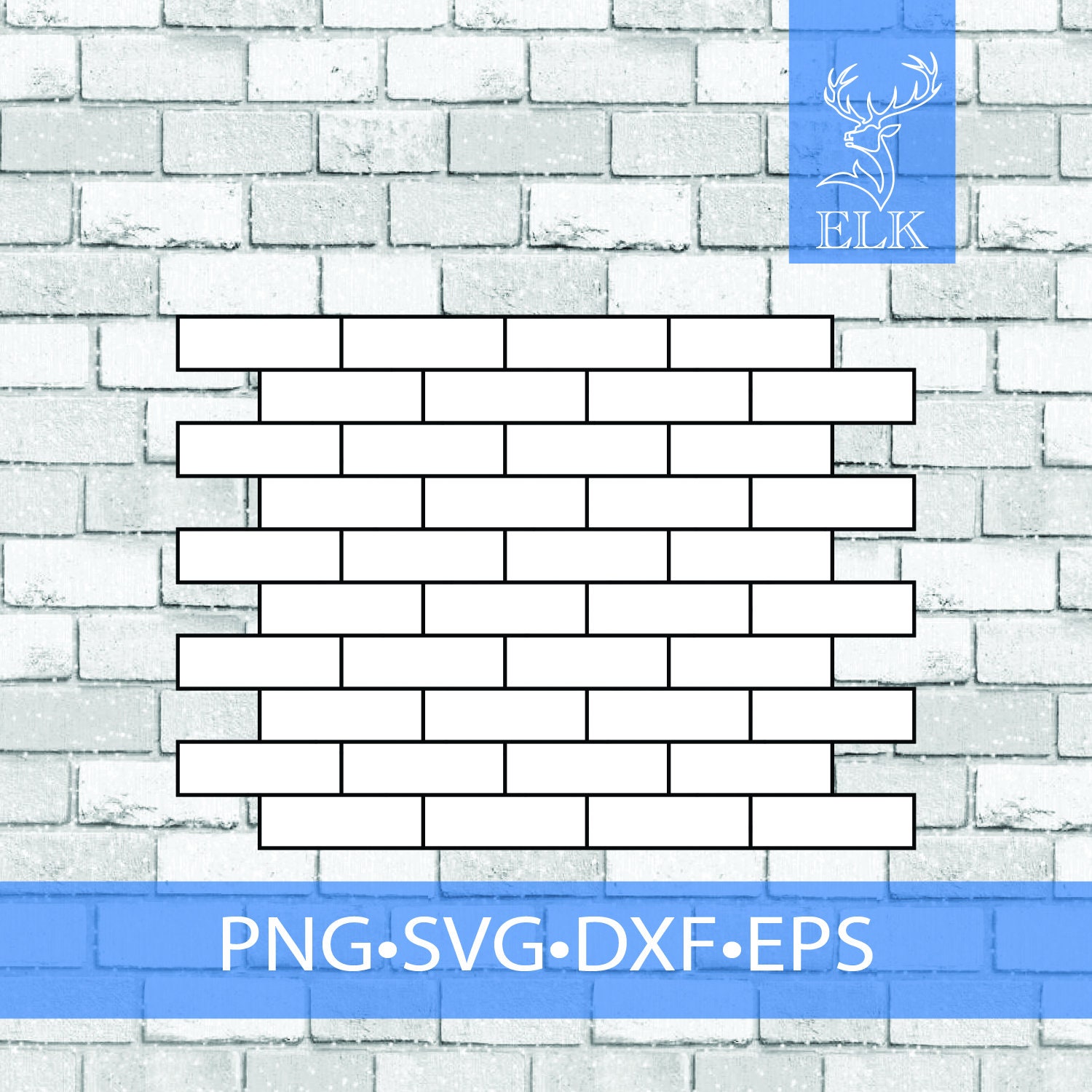 Subway Tile Pattern Seamless Outline Vector Shape Clipart SVG | Etsy