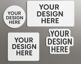 Custom Company Logo Printed Magnet Any Size Ratio - Scratch Resistant, Waterproof, Can Be Outdoor (1pc)
