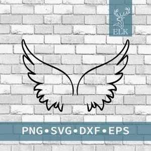Angel Wings Vector SVG for Cricut (svg, dxf, eps, png) Cut Files for Cricut, Silhouette, etc. Commercial Use
