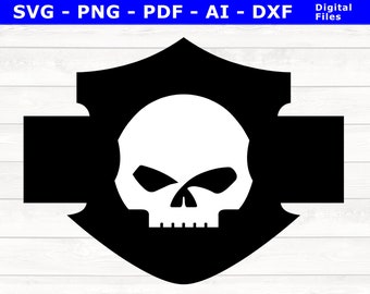 Download Clip Art Dxf Png Ai Harley Davidson Skull Svg Cricut Silhouette Cnc Instant Download Harley Davidson Logo Skull Cvo For Printing Cameo Pdf Art Collectibles