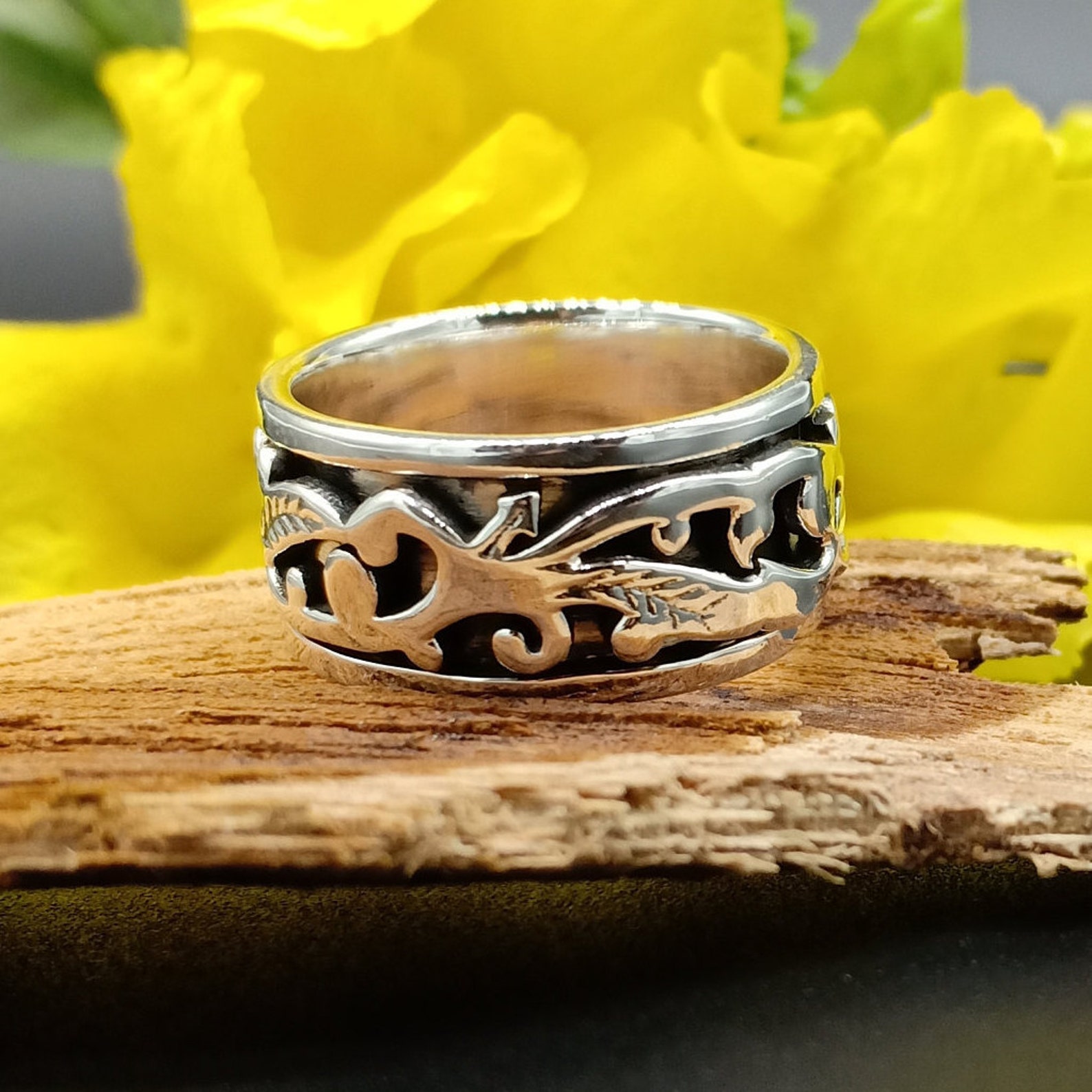 Spinner Ring Anxiety Ring Fidget Ring Boho Ring | Etsy